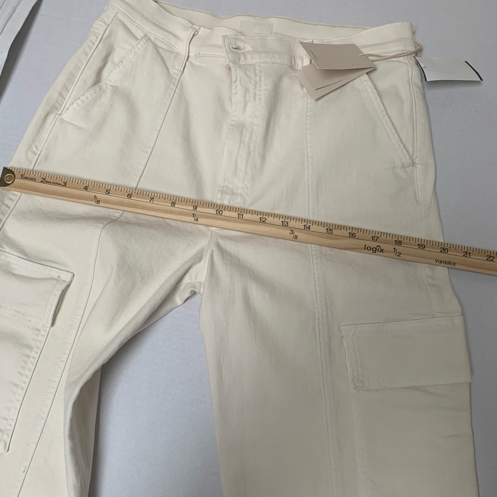 Mother NWT Cream Color Women’s Cargo Jeans Size 31 - Picture 10 of 12